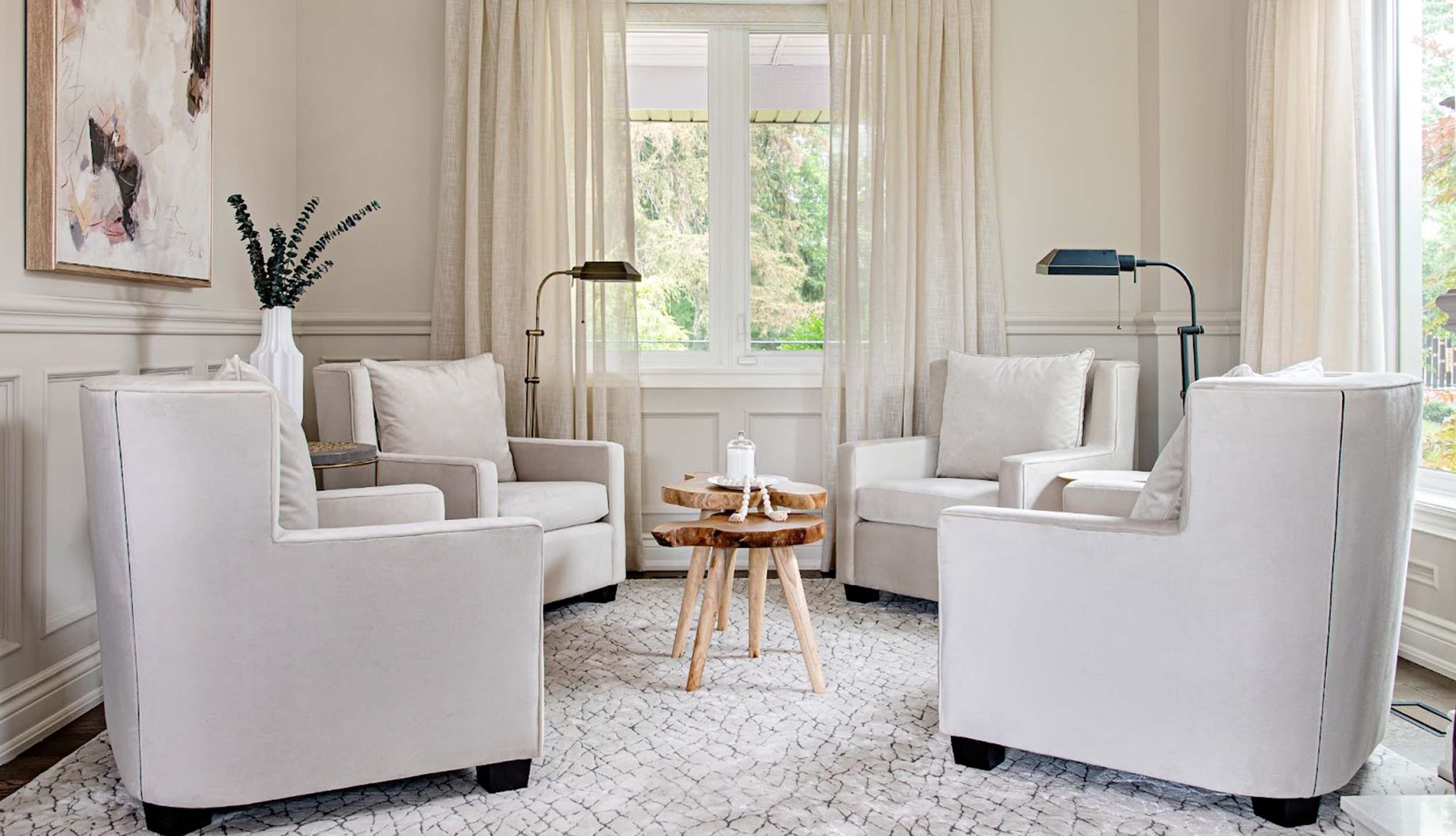 sitting room looking from the top down