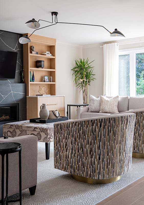 sitting area with fireplace and TV