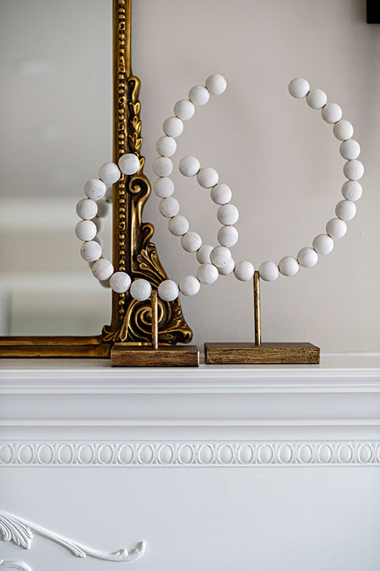 accessories on fireplace