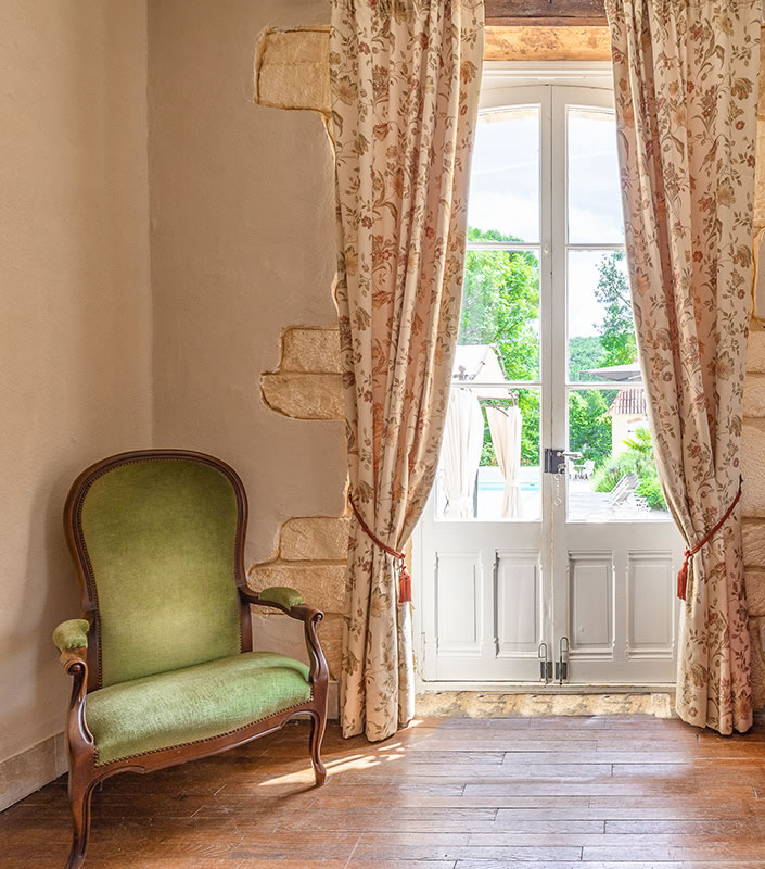 chair beside doorway