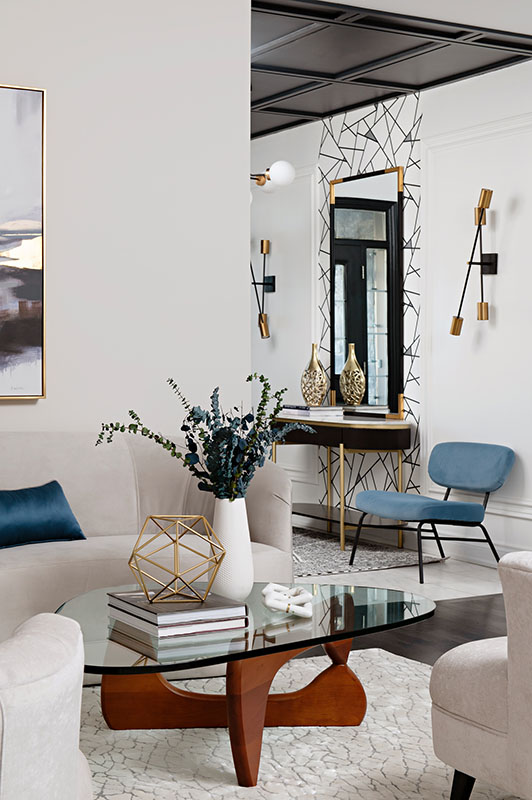 sitting area looking into hallway