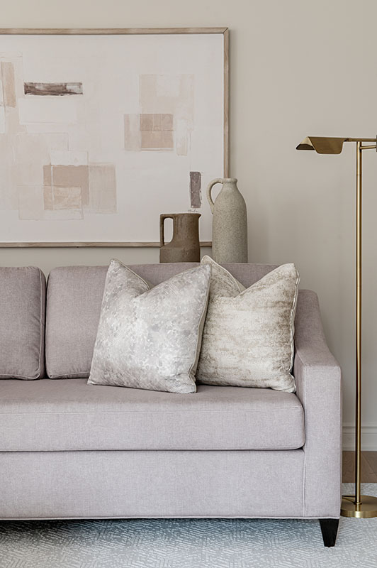 detail of couch in front sittingroom